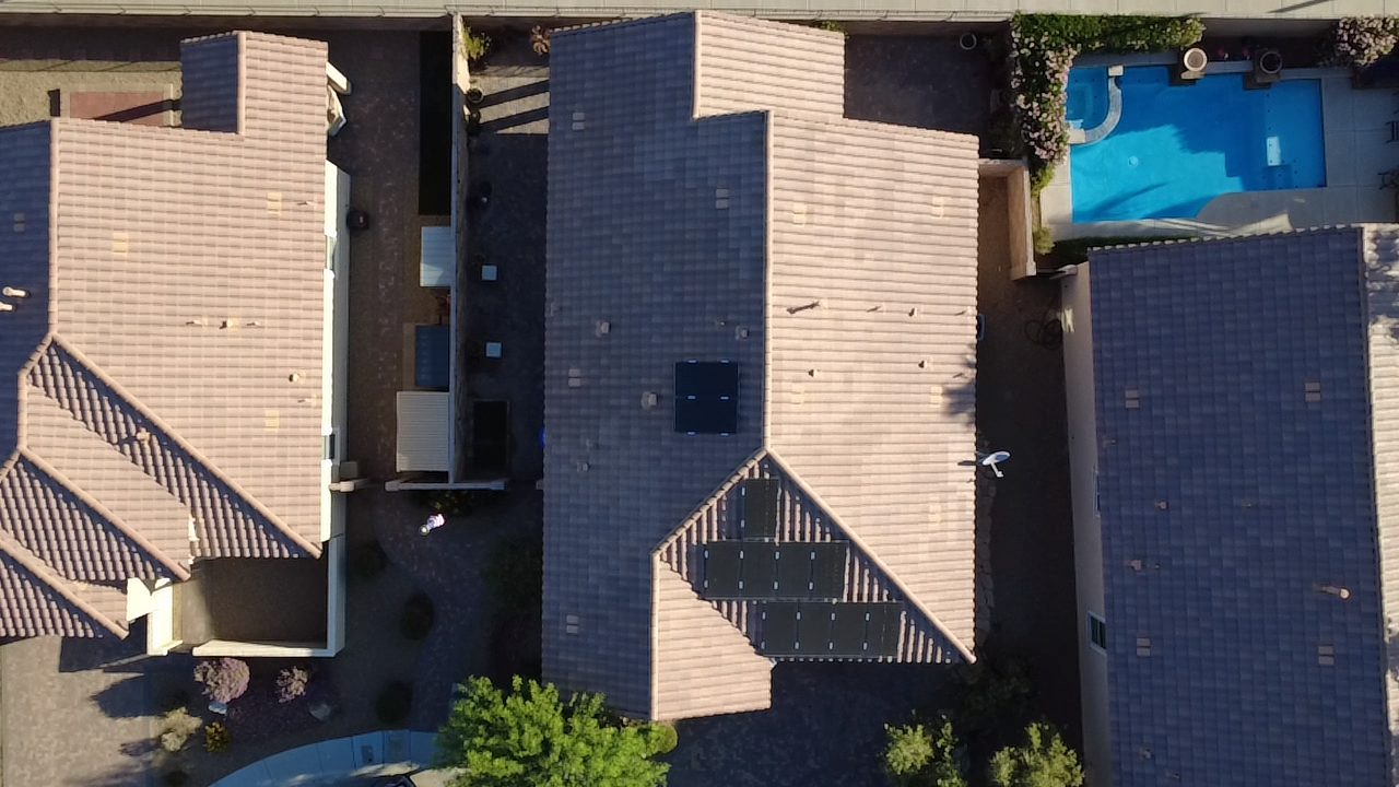 Solar installation aerial