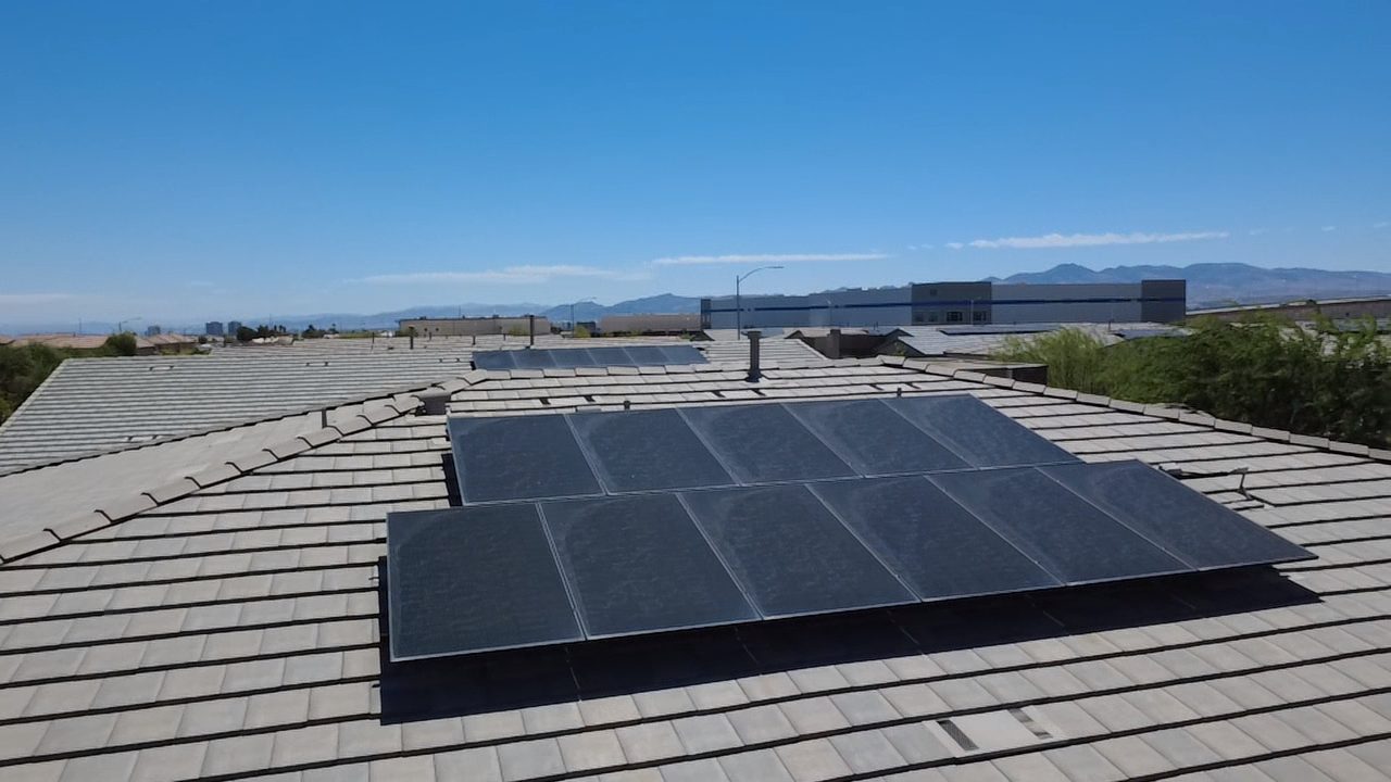 Solar system drone view