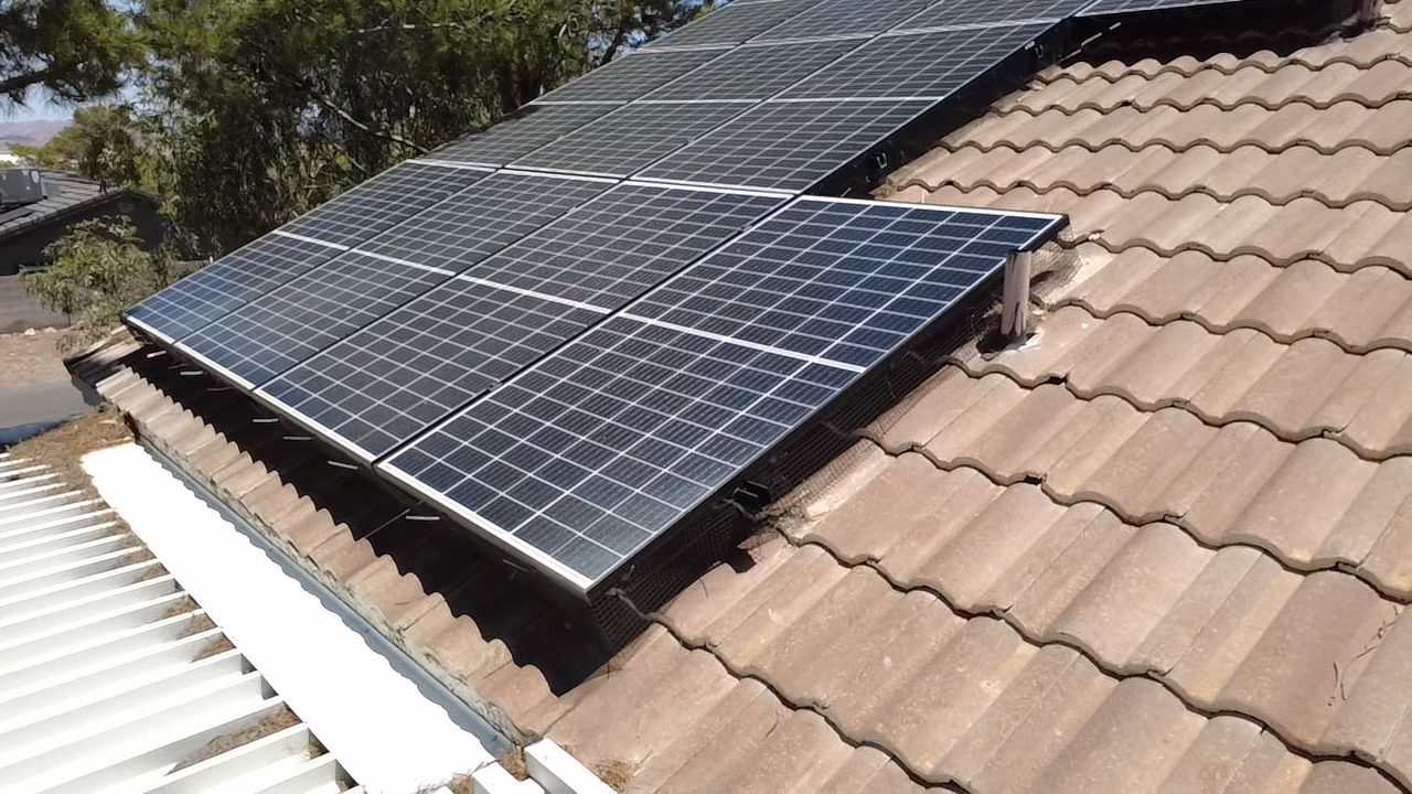 Rooftop solar array detail