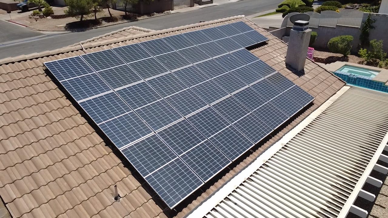 Residential solar installation aerial inspection