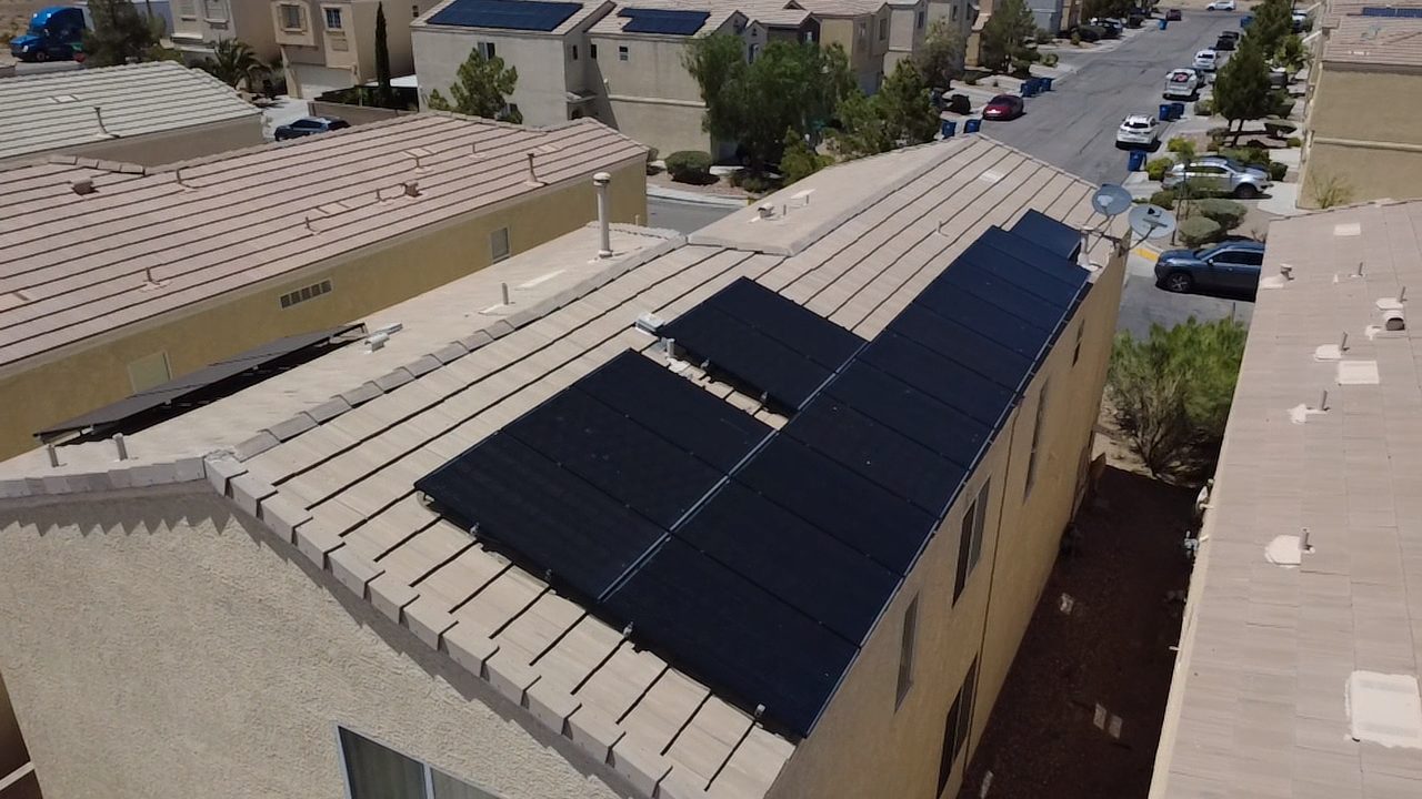 Residential solar system with street and neighborhood context